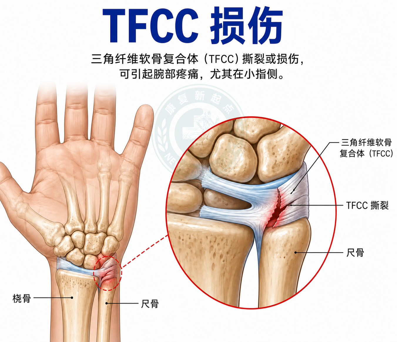 TFCC 损伤解剖图